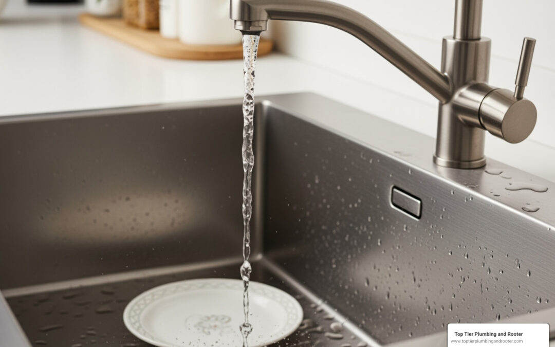 Low water pressure sink